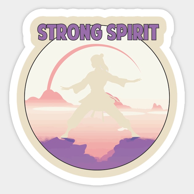 Strong Spirit Girl Silhouette Sticker by Ceiko